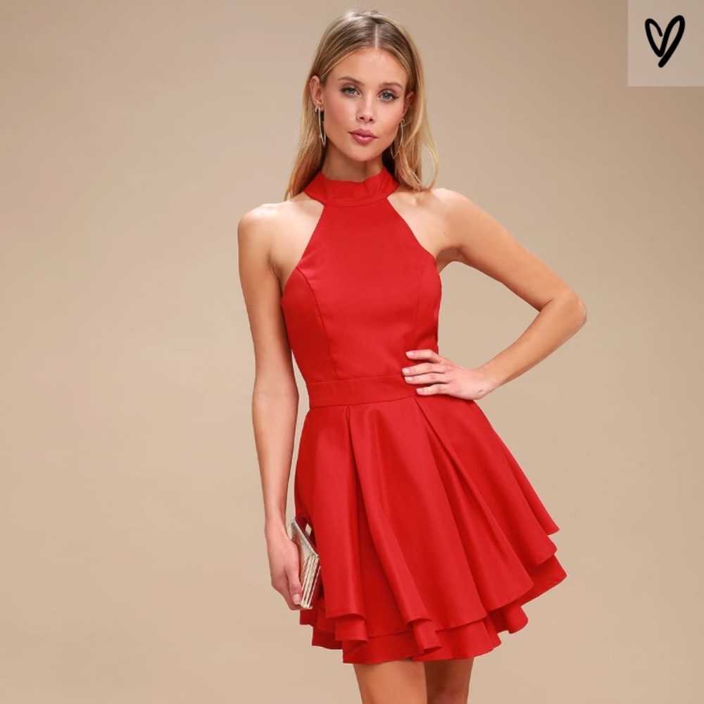 Lulus Flounced Skater Dress